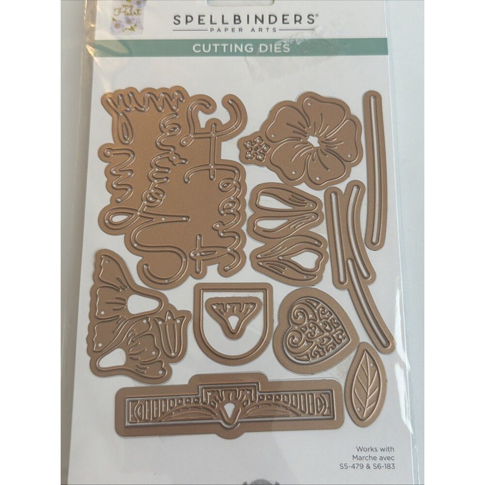 Spellbinders -  Metal Craft Die - PRIMROSE HEART FACADE  - S5-484